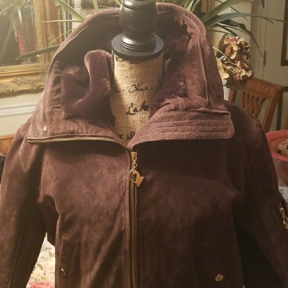 BABY PHAT SUEDE BOMBER  JACKET